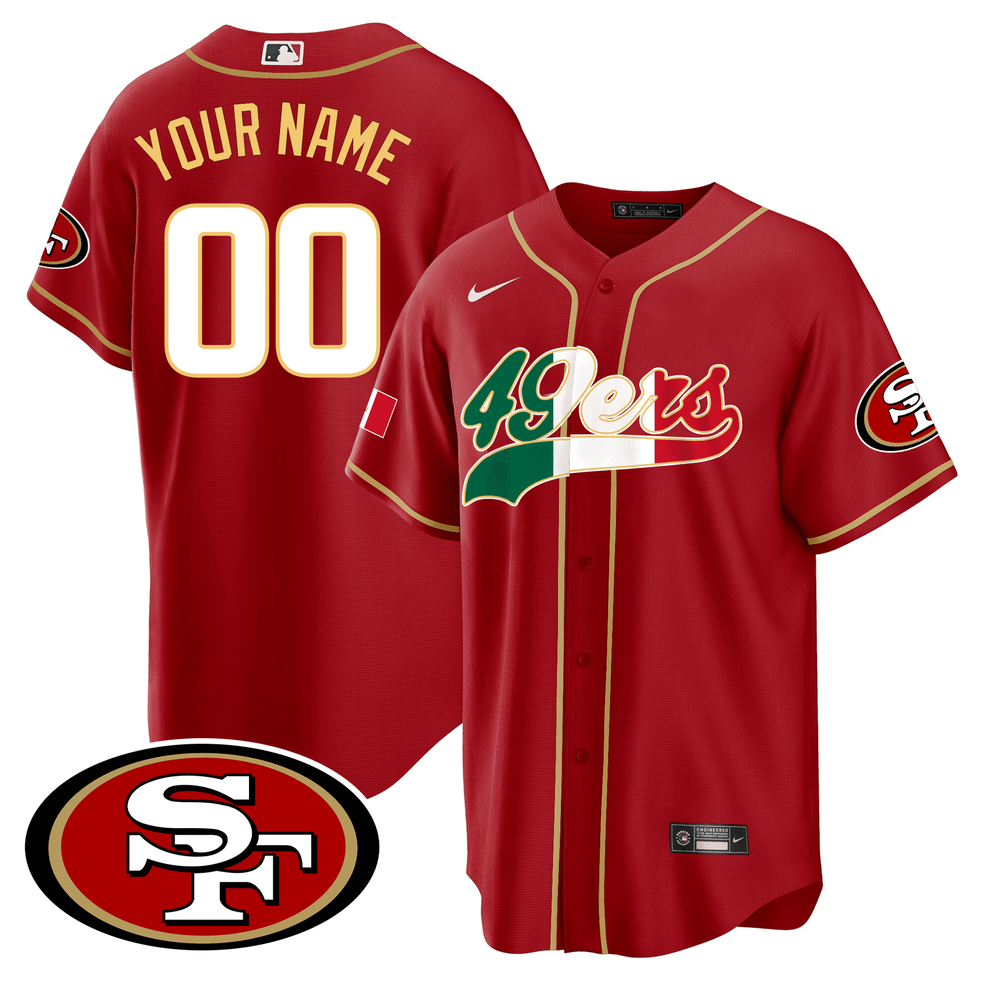 San Francisco 49Ers Mexico Basebal Custom Jersey – All Stitched